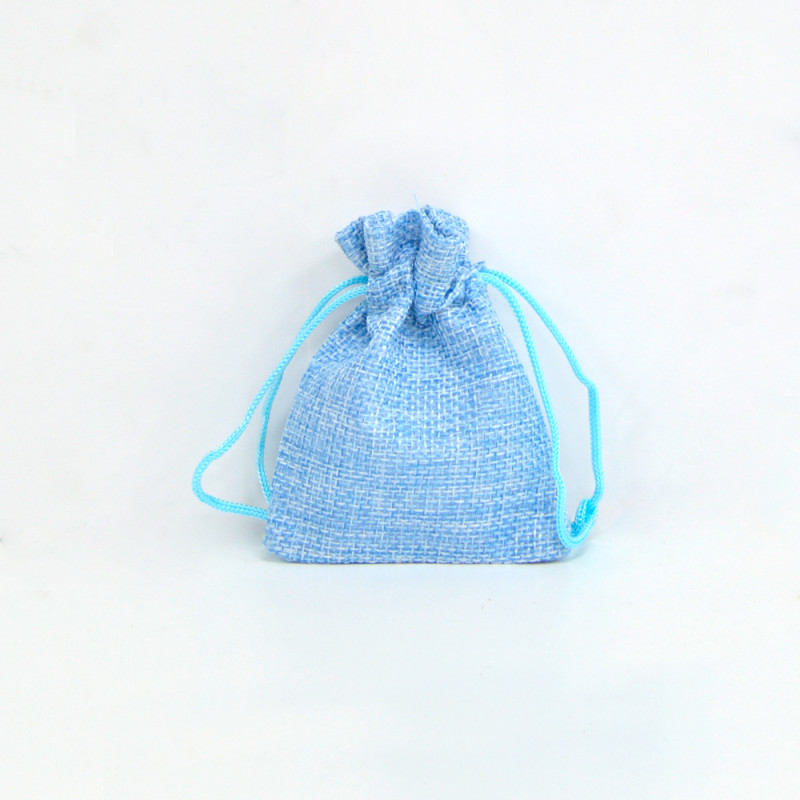 Saco 7x9cm juta Baby Blue