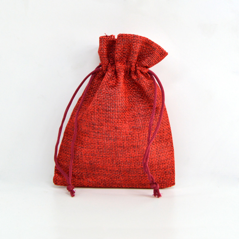 Sacs de Jute Bordeaux 10x14cm