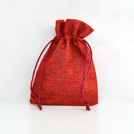 Bolsa yute Bordeaux 10x14cm
