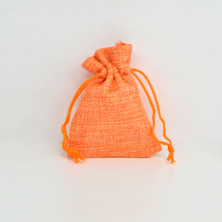 Saco juta Pumpkin Orange 7x9cm