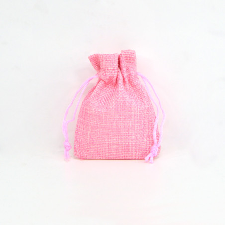 Saco 7x9cm juta Baby Pink