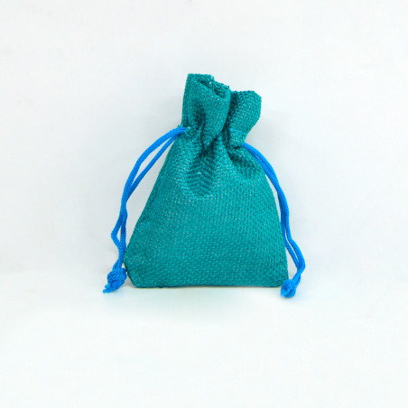 Sacs de Jute Turquoise Blue 7x9cm