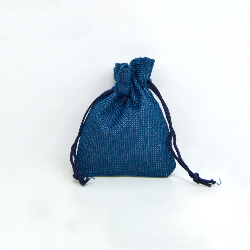 Saco 7x9cm juta Navy Blue