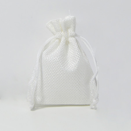 Saco 10x14cm juta Pure White