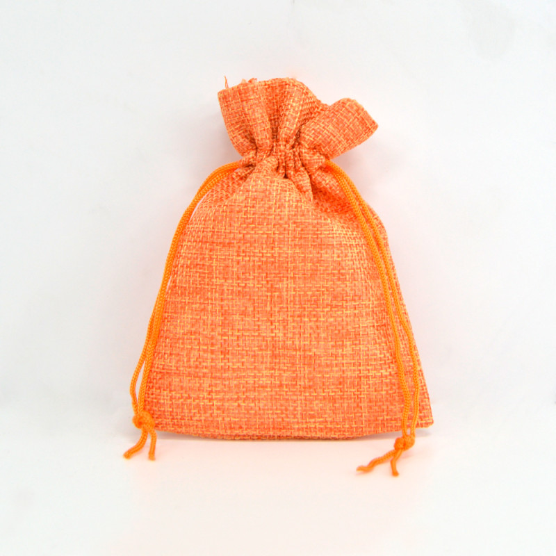 Saco 10x14cm juta Pumpkin Orange