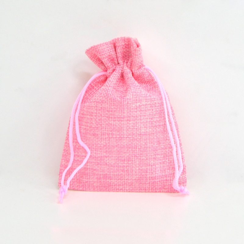 Sacs de Jute Baby Pink 10x14cm