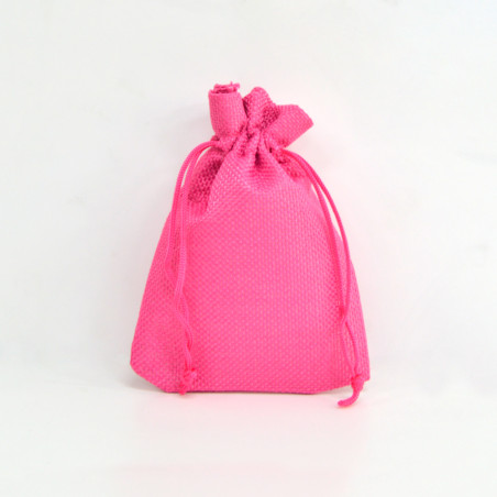 Sacs de Jute Flamingo Pink 10x14cm