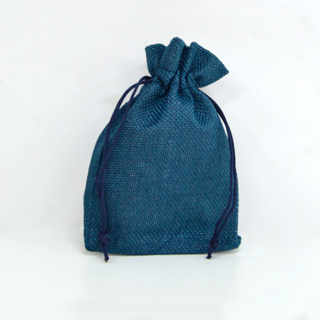 Saco juta Navy Blue 10x14cm