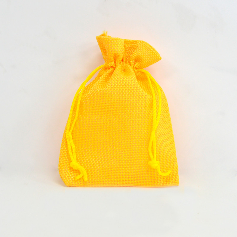 Saco 10x14cm juta Lemon Yellow