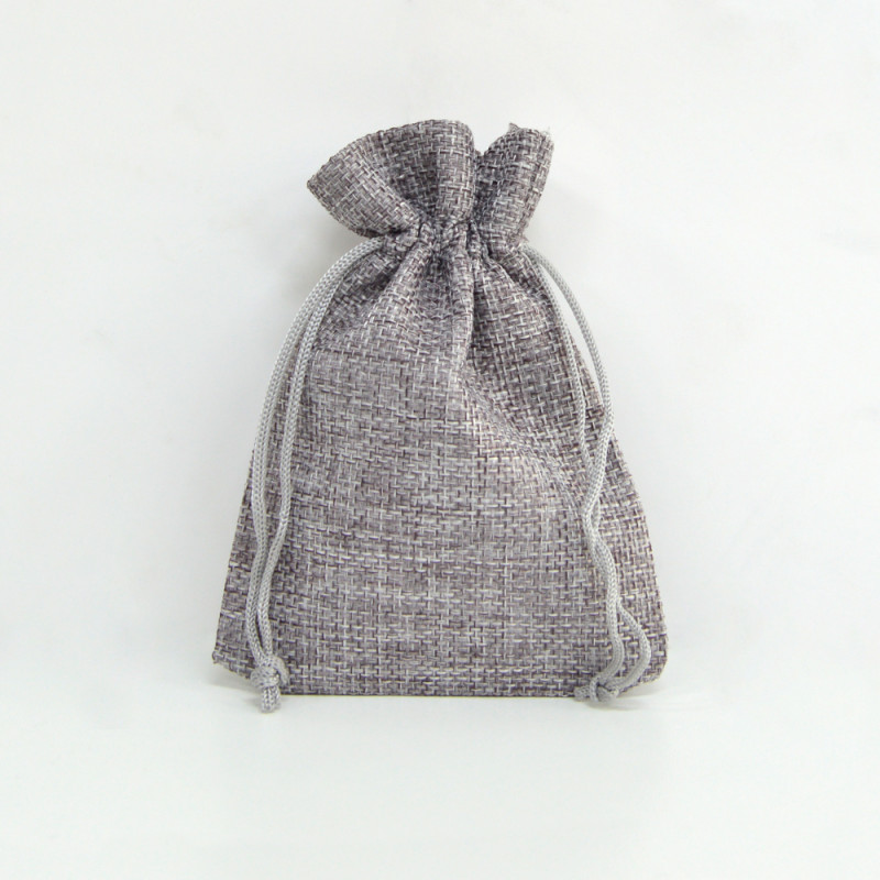 Saco 10x14cm juta Space Grey