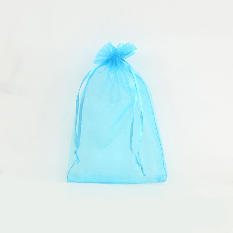 Saco 10x14cm organza Sky Blue