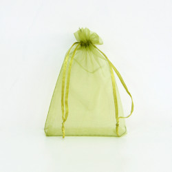 Sachets organza Olive Green 10x14cm