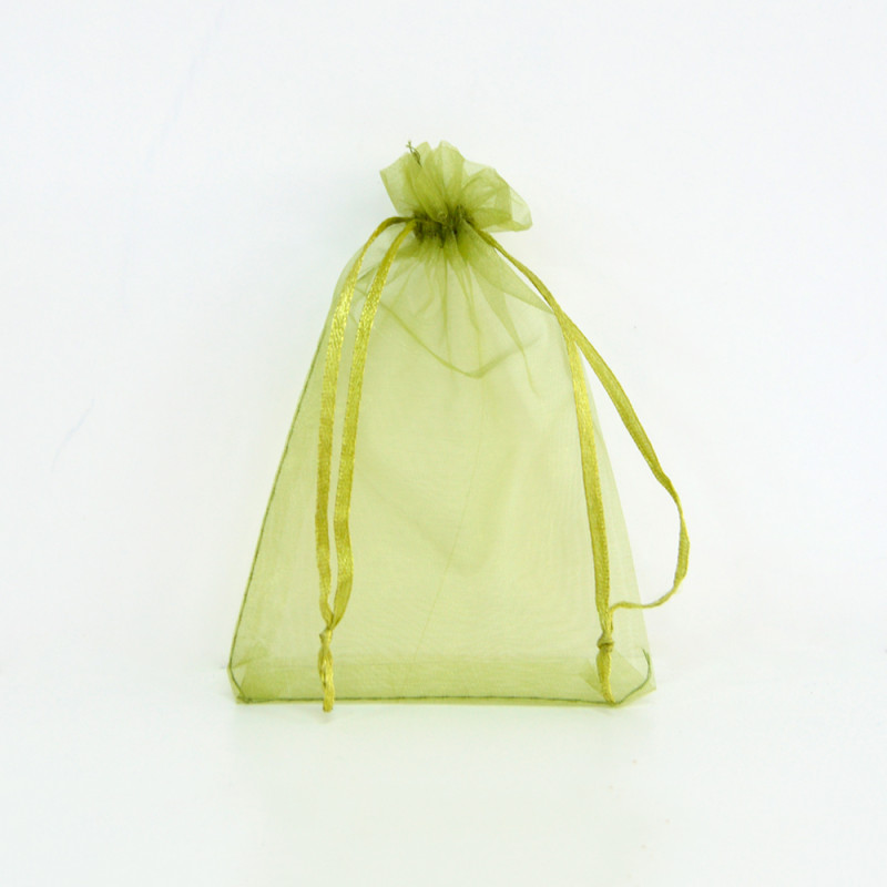 Bolsa organza Olive Green 10x14cm