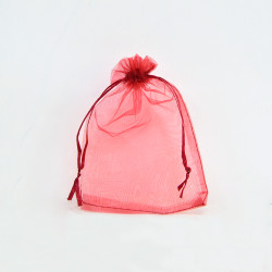 Bolsa organza Bordeaux 10x14cm