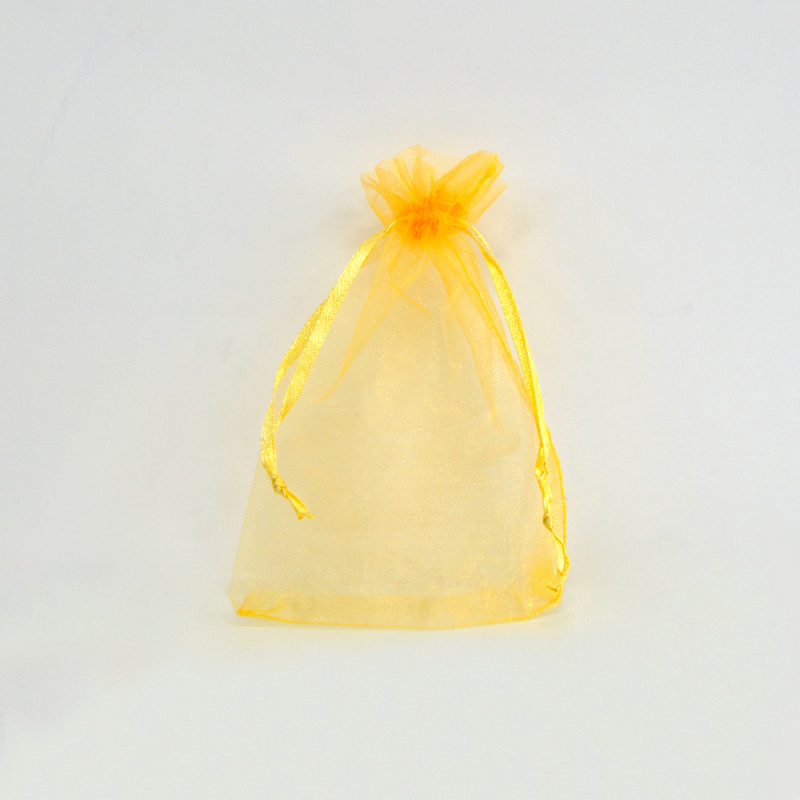 Sachets organza Sun Yellow 10x14cm