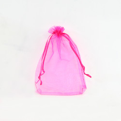 Bolsa organza Fuchsia Pink 10x14cm