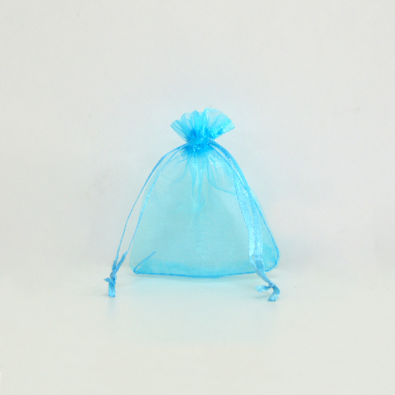 Saco 7x9cm organza Sky Blue
