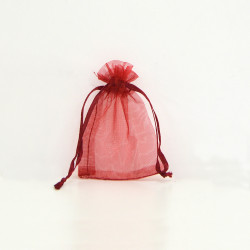Bolsa organza Bordeaux 7x9cm