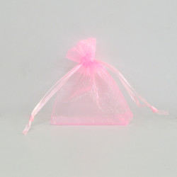 Saco 7x9cm organza Baby Pink