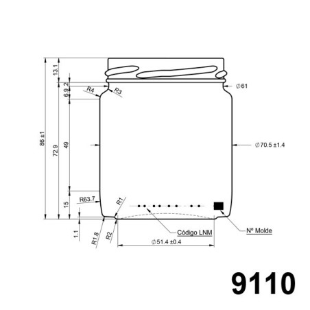 Flacon Rond 25cl 250 ml