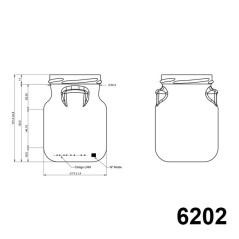 Frasco de vidro Jarro 275ml 27cl
