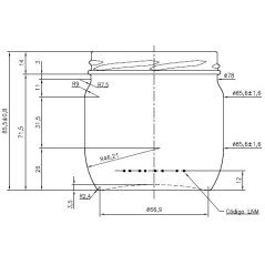 Bocal en Verre 370ml 370ml 37cl