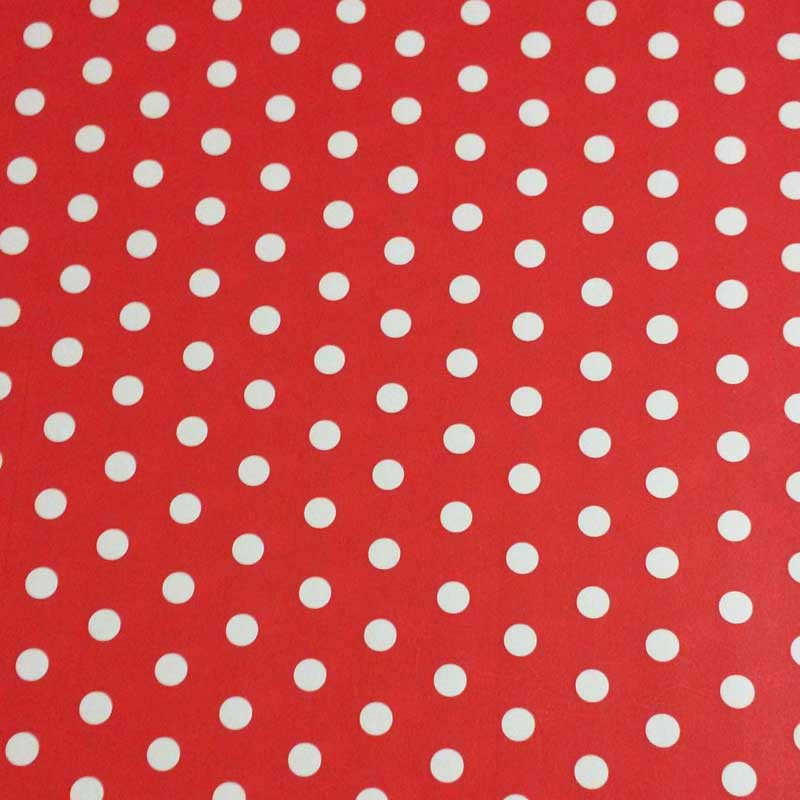 Papel de embrulho vermelho pontos brancos