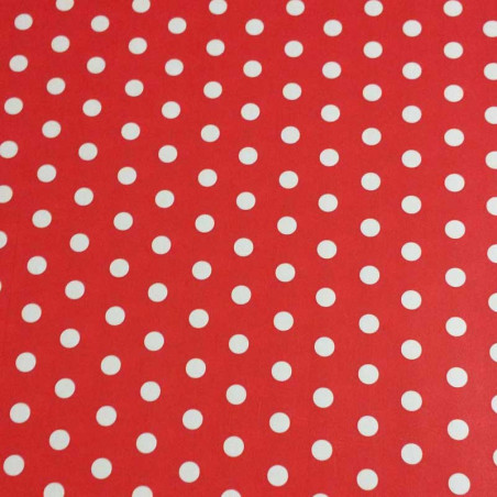 Papel de embrulho vermelho pontos brancos