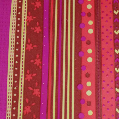 Papel de embrulho floral vermelho