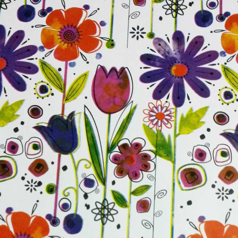 Papel de embrulho florido