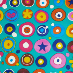 Child smile boy wrapping paper