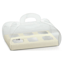 Caja tortinas + fondo 185x120x80mm