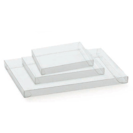 Caixa cassete transparente para bombons e chocolates 225x175x20mm