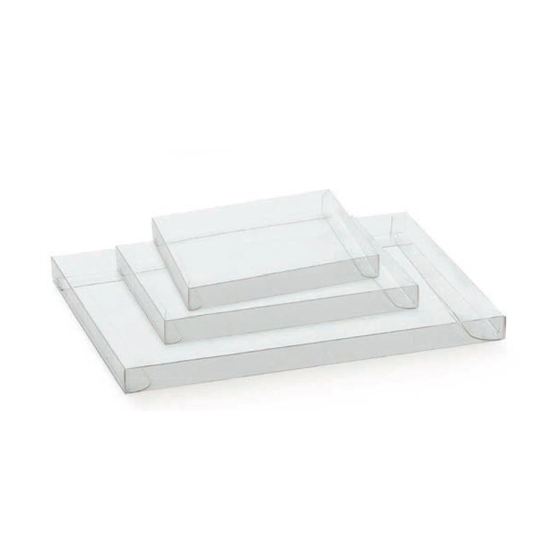 Caixa cassete transparente para bombons e chocolates 155x115x20mm