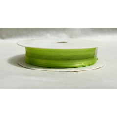 Ruban organza avec côtés vertes