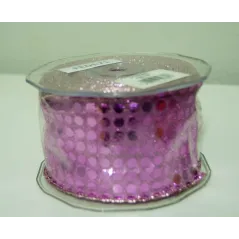 Fita rosa com lantejoulas