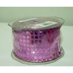 Ruban rose avec strass