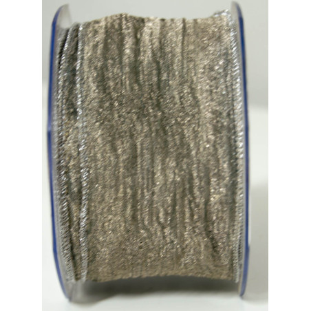 Ruban tissu gris réseau