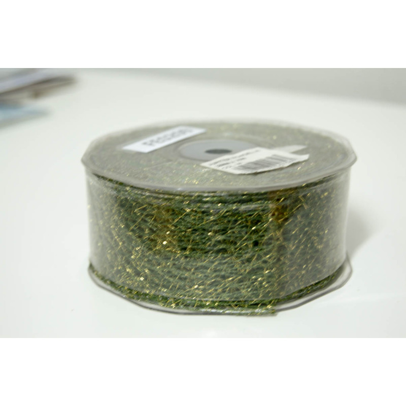 Fita teia verde e ouro