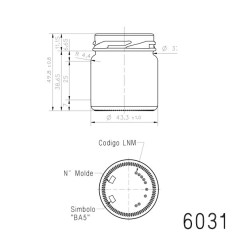 Frasco para compotas 40ml