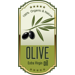 Etichetta del flacone di olio d'oliva 1