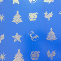 Piatto di carta da imballaggio di Natale blu