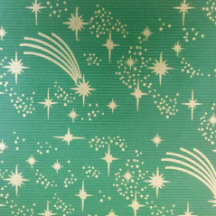 Papel de Embrulho kraft verjurado natural verde natal