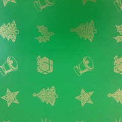Papier cadeau uni vert de Noel