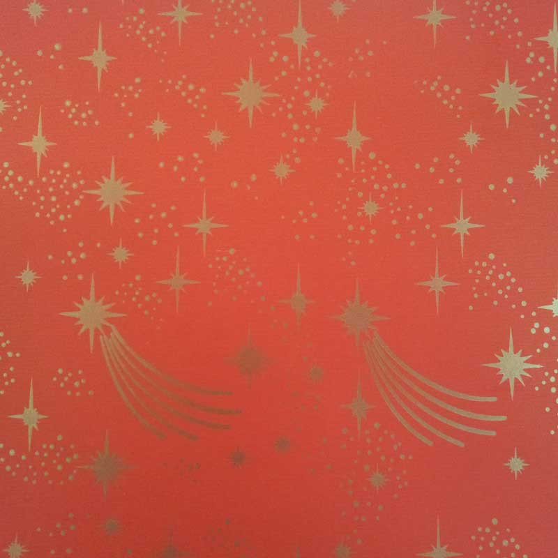 papel de embrulho liso vermelho estrelas