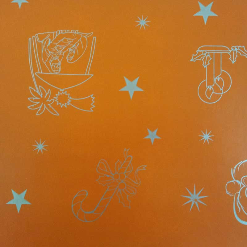 papel de embrulho liso laranja natal