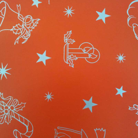 papel de embrulho liso vermelho natal3