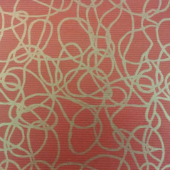 Kraft d’emballage des lignes rouges naturels de papier verjurado