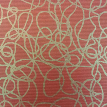 papel de embrulho kraft verjurado natural vermelho linhas