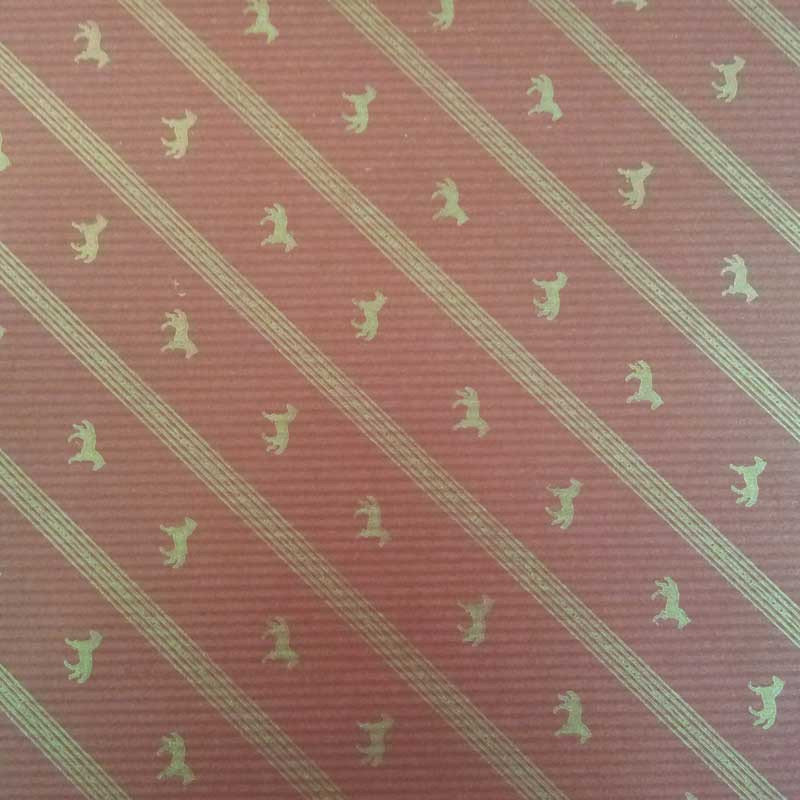 papel de embrulho kraft verjurado natural vermelho cavalos